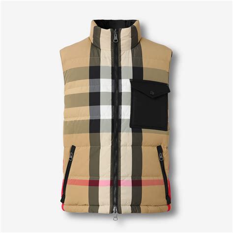 burberry reversible gilet|burberry detachable puffer jacket.